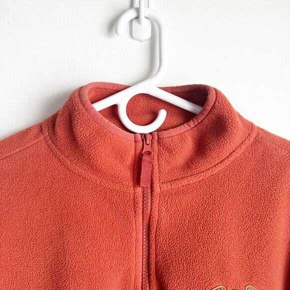 Disney Store Snow White Grumpy Orange Rust Quarter Zip Fleece Pull Over Size L - Picture 3 of 11